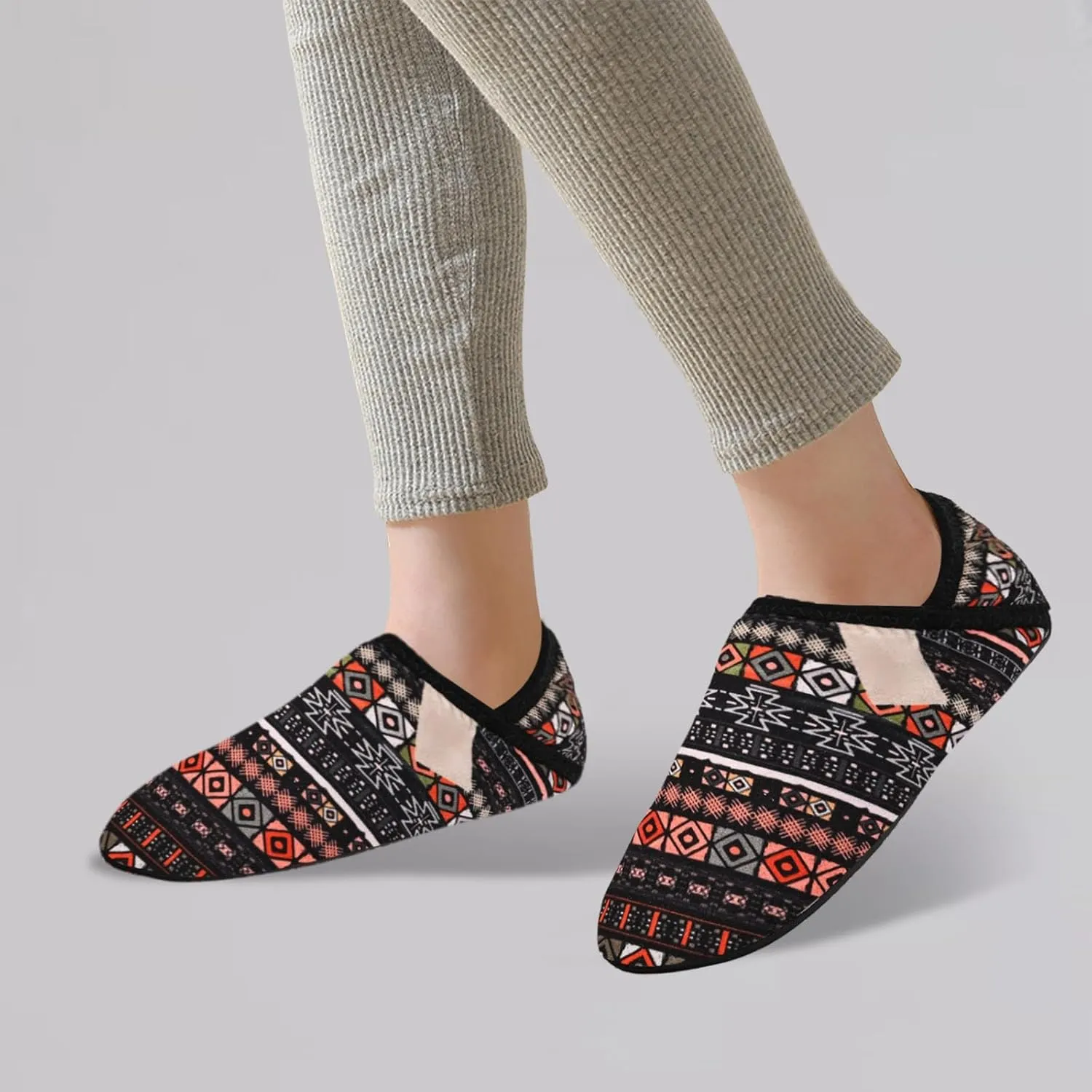 Loafers Shoes Soft Flat Indoor Cotton Bag Heels Socks Shoes Soft Soled Home Warm Furry Yoga Dancing Slip On