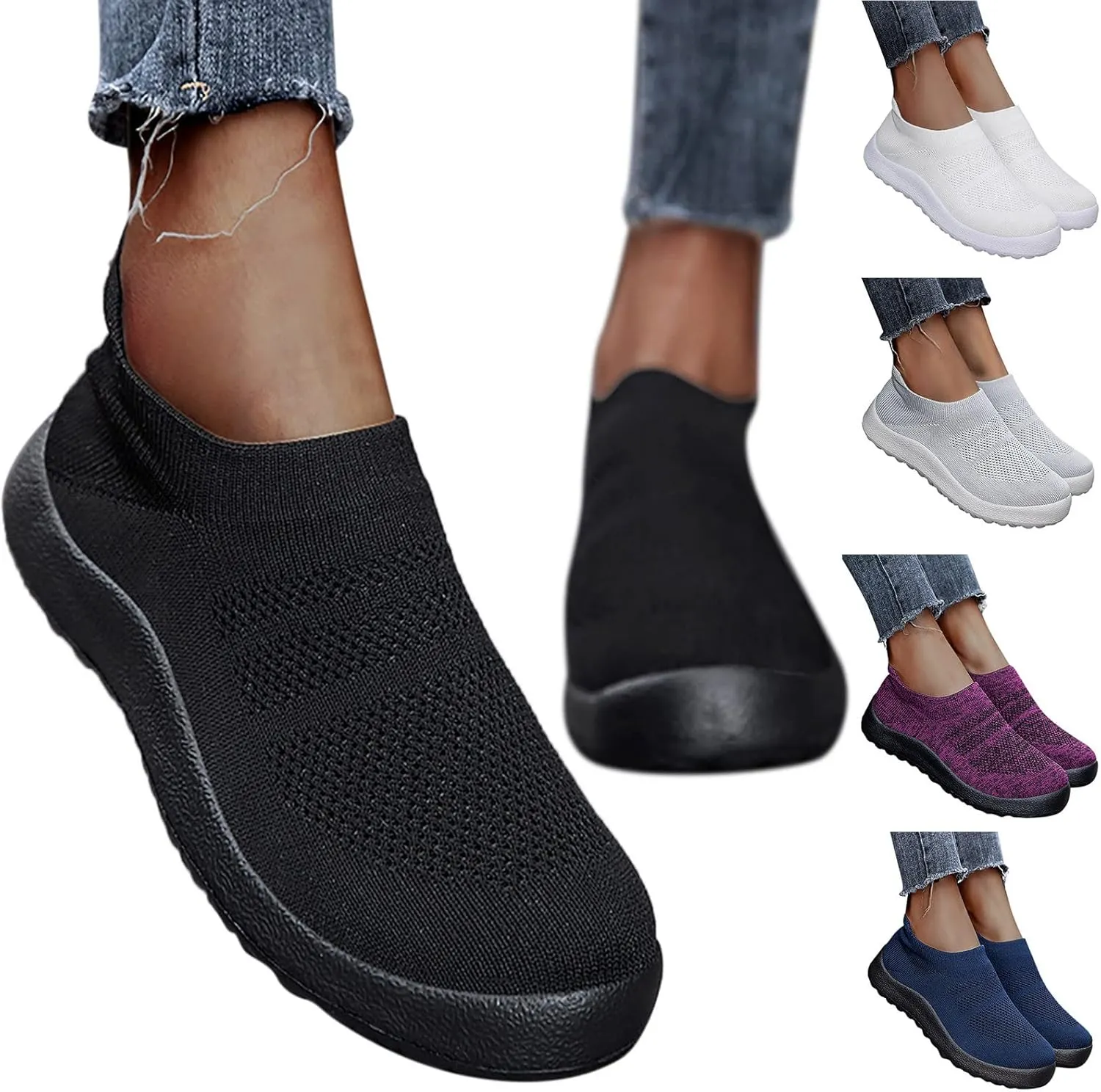 Low-Top Slip Ons Women's Fashion Sneakers Casual Tennis Shoes Womens Slip On Black Casual Shoes Black Sneakers Brown Tennis Shoe Loafers Casual Slip On