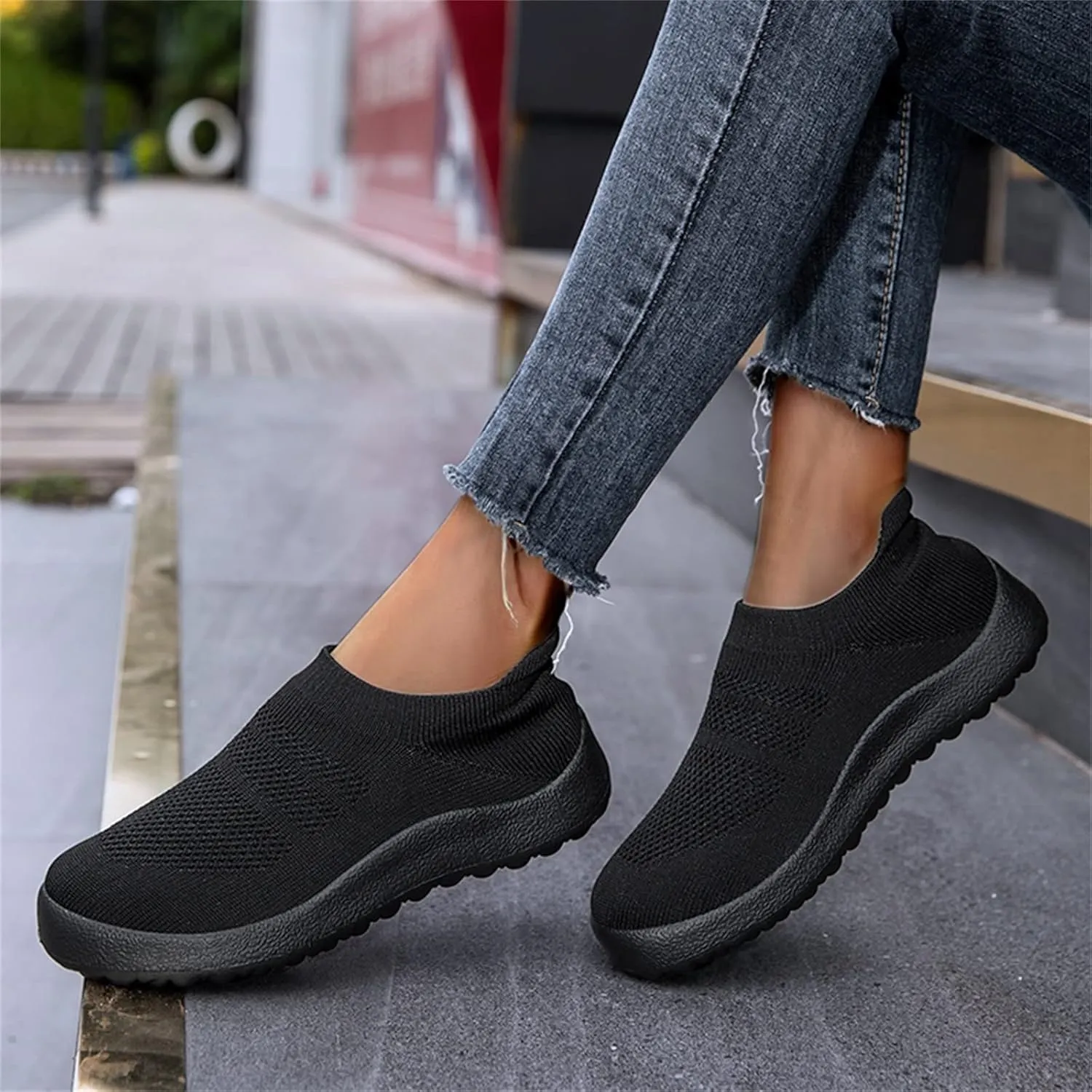 Low-Top Slip Ons Women's Fashion Sneakers Casual Tennis Shoes Womens Slip On Black Casual Shoes Black Sneakers Brown Tennis Shoe Loafers Casual Slip On