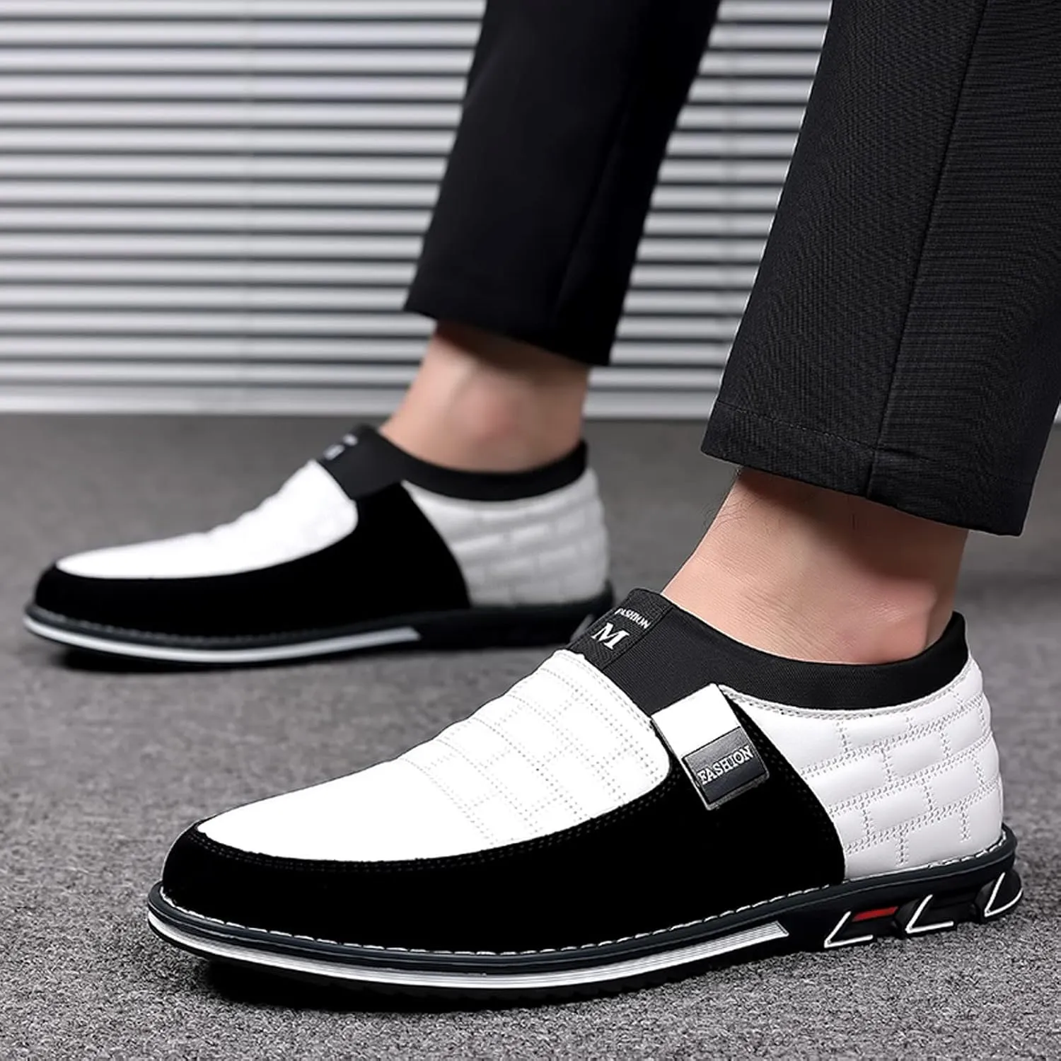 Men Dress Shoes Wide Toe Fashion Style Men's Breathable Comfortable Business Slip On Work Leisure Solid Color Leather Shoes Men's Business Casual Shoes Wingtip