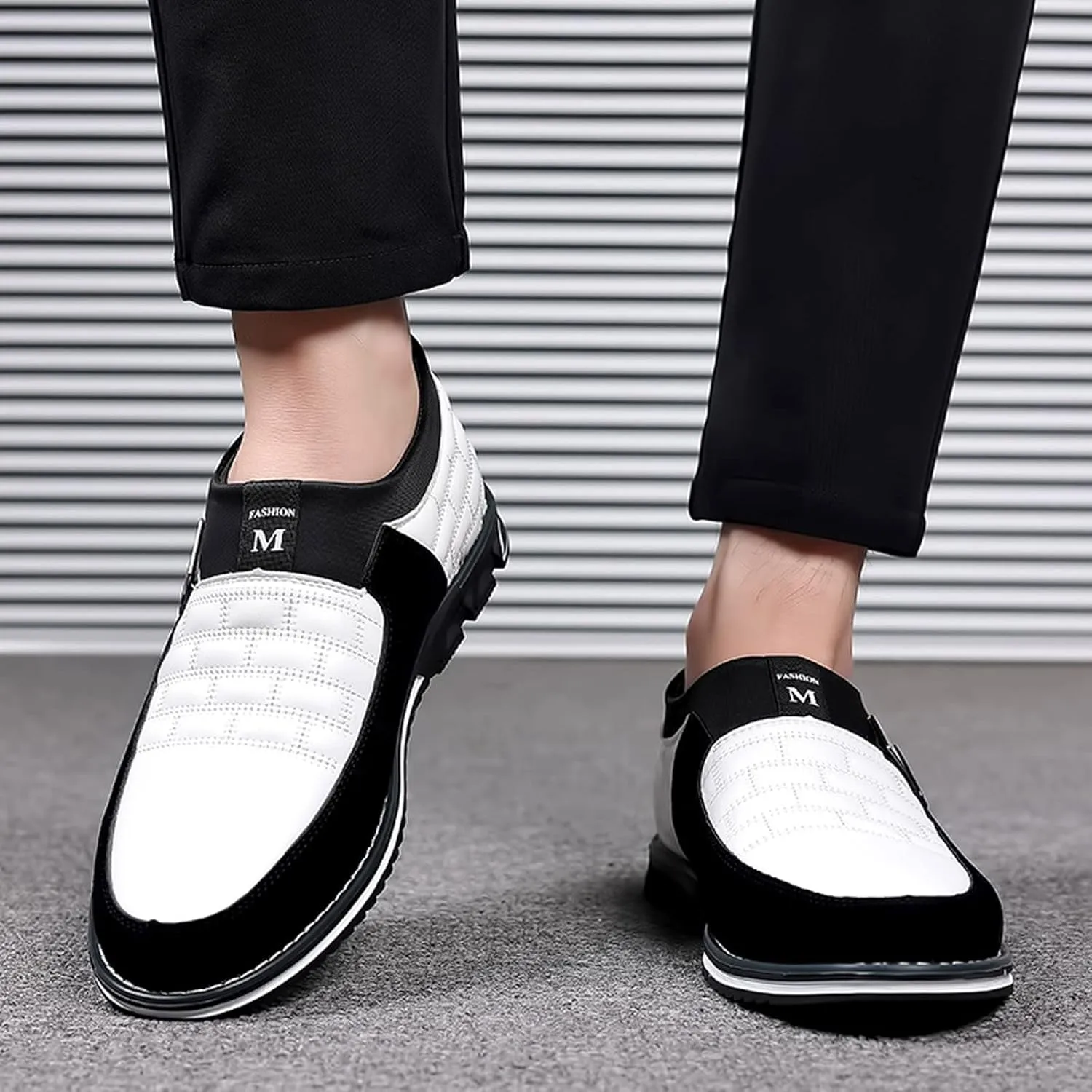 Men Dress Shoes Wide Toe Fashion Style Men's Breathable Comfortable Business Slip On Work Leisure Solid Color Leather Shoes Men's Business Casual Shoes Wingtip