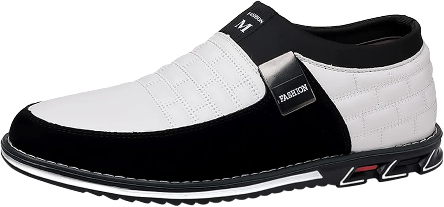Men Dress Shoes Wide Toe Fashion Style Men's Breathable Comfortable Business Slip On Work Leisure Solid Color Leather Shoes Men's Business Casual Shoes Wingtip