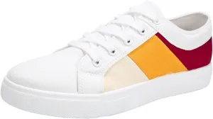 Men Low Top Color Matching Canvas Walking Shoes Lace Up Fashion Casual Tie Shoes for Men