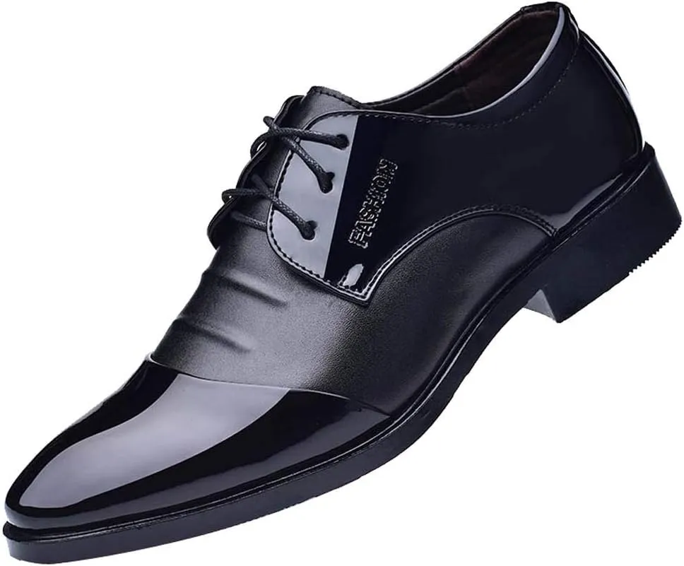 Men's Casual Dress Oxford Shoes for Men Comfortable Formal Lace-Up Lightweight Sneakers