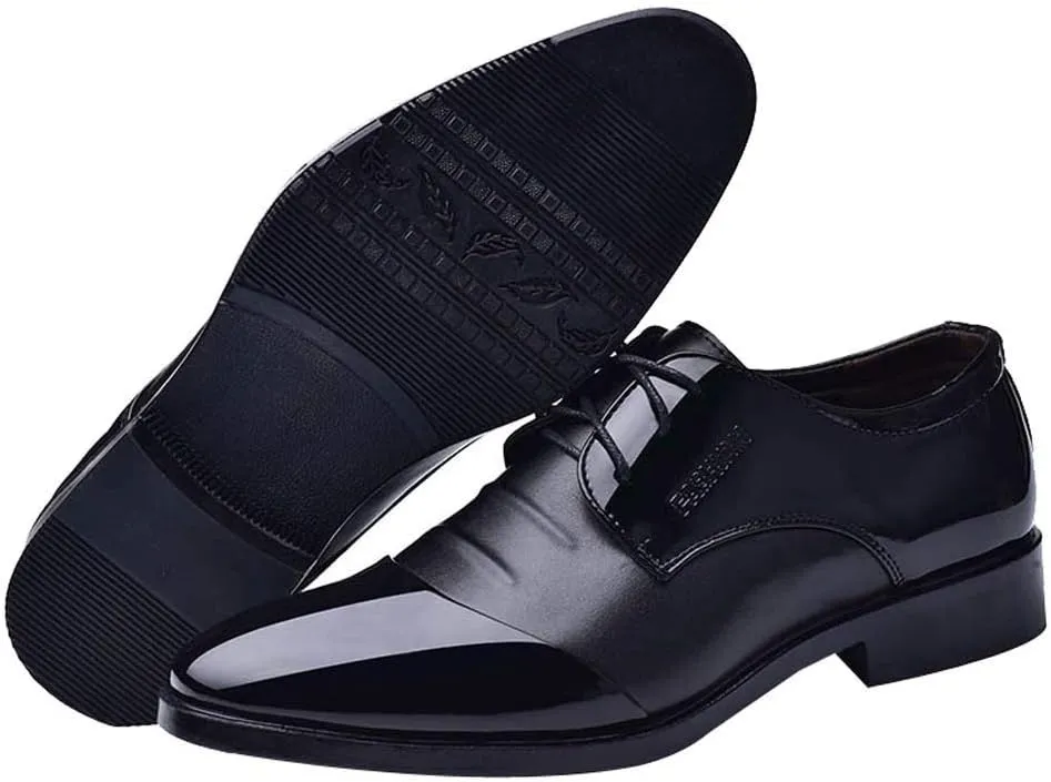 Men's Casual Dress Oxford Shoes for Men Comfortable Formal Lace-Up Lightweight Sneakers