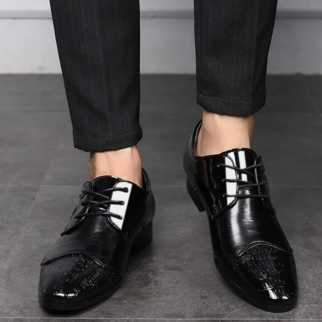 Mens Casual Oxfords Shoes Comfortable Walking Oxfords Men Low Heel Lace up Dress Shoes Elegant Business Dress Shoe Men Work Office Formal Shoe Pointed Toe Derby Dating Weding Footwear