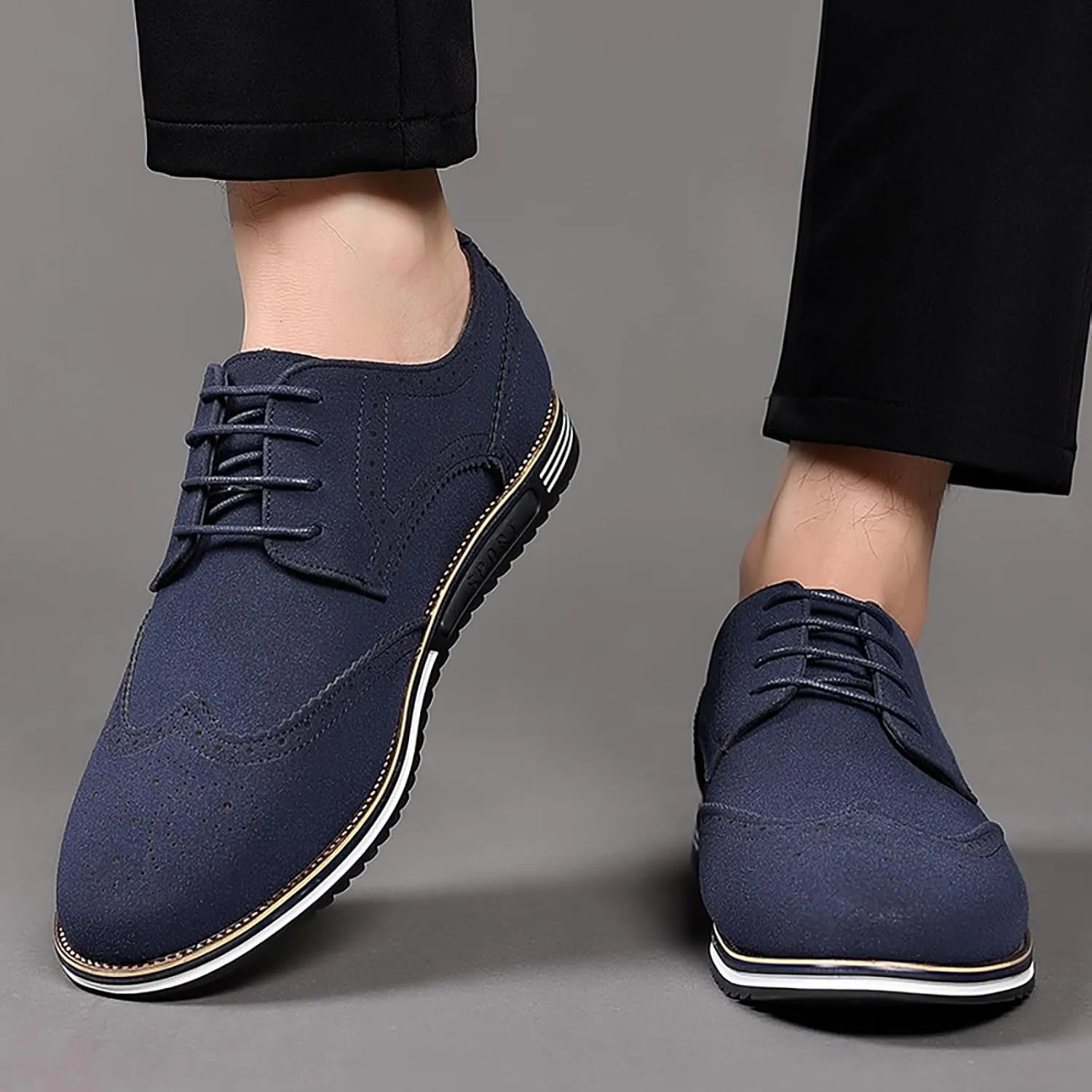 Men's Classic Dress Oxford Formal Shoes Black Fashion Men's Breathable Comfortable Business Dress Shoes for Men Oxford