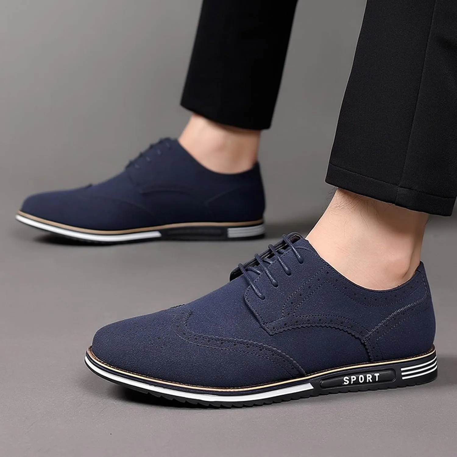 Men's Classic Dress Oxford Formal Shoes Black Fashion Men's Breathable Comfortable Business Dress Shoes for Men Oxford