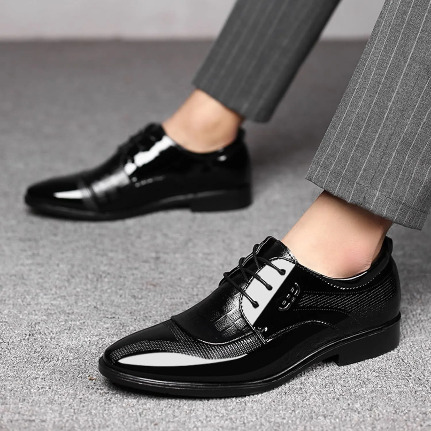 Men's Classic Dress Shoes Comfortable Business Shoes Modern Formal Derbys Lace-ups Oxford Shoes