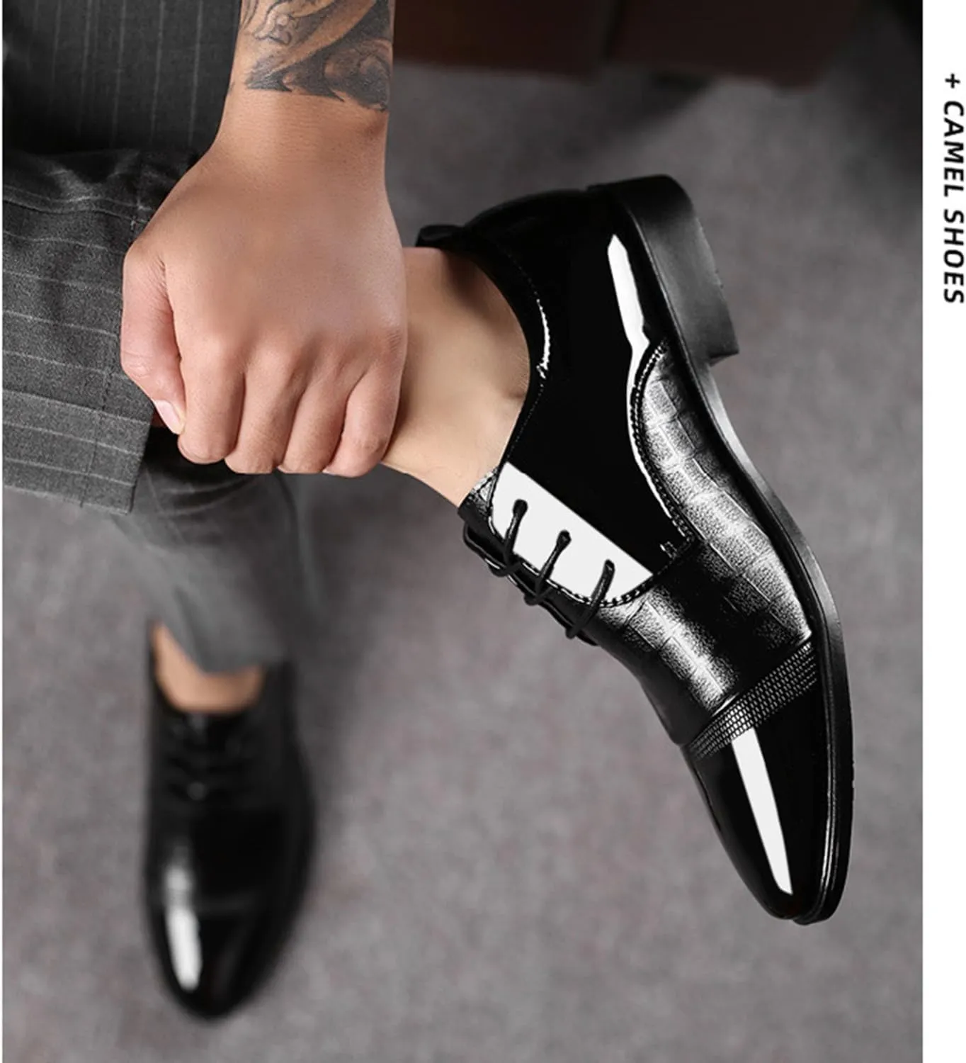 Men's Classic Dress Shoes Comfortable Business Shoes Modern Formal Derbys Lace-ups Oxford Shoes