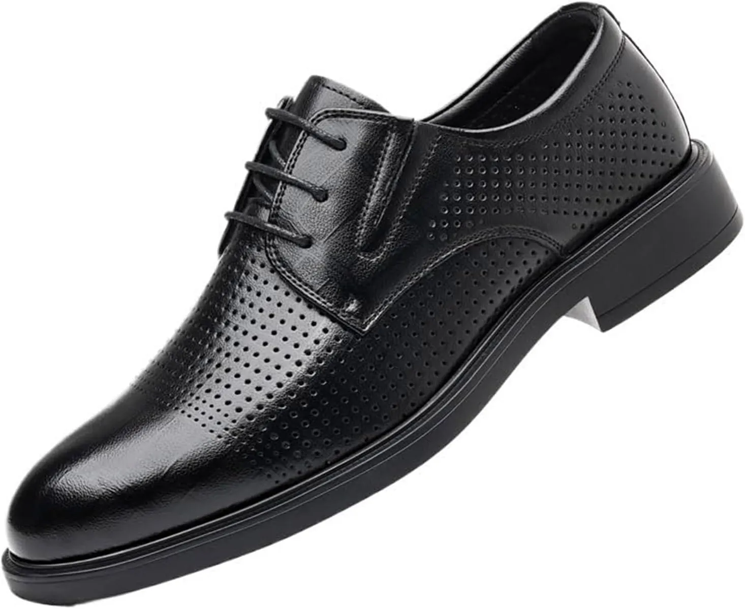 Men's Classic Leather Dress Shoes Black Business Formal Work Formal Lace-Up Business Office Walking Oxford Shoes
