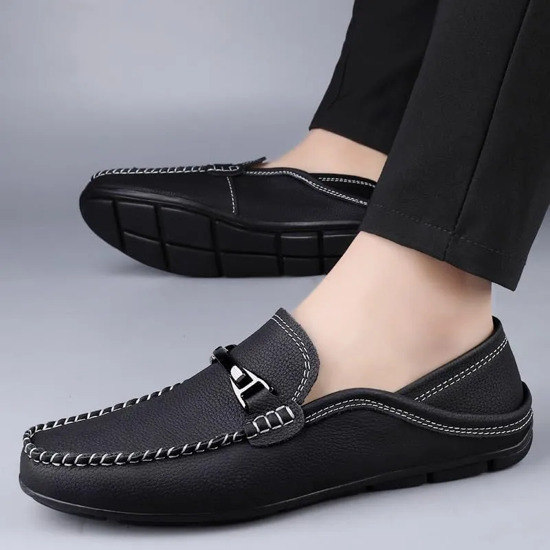 Men's Classic Slip-on Dress Shoes Comfort Loafers Formal Shoes Drive Shoes for Men(Black,8)