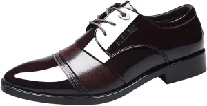 Mens Comfort Cap Toe Derby Durable Derby for Men Supple Business Shoes Non Slip Lace up Formal Shoes Low Top Dreesy Boots Waterproof Leather Shoe for Men Daily Work Wear
