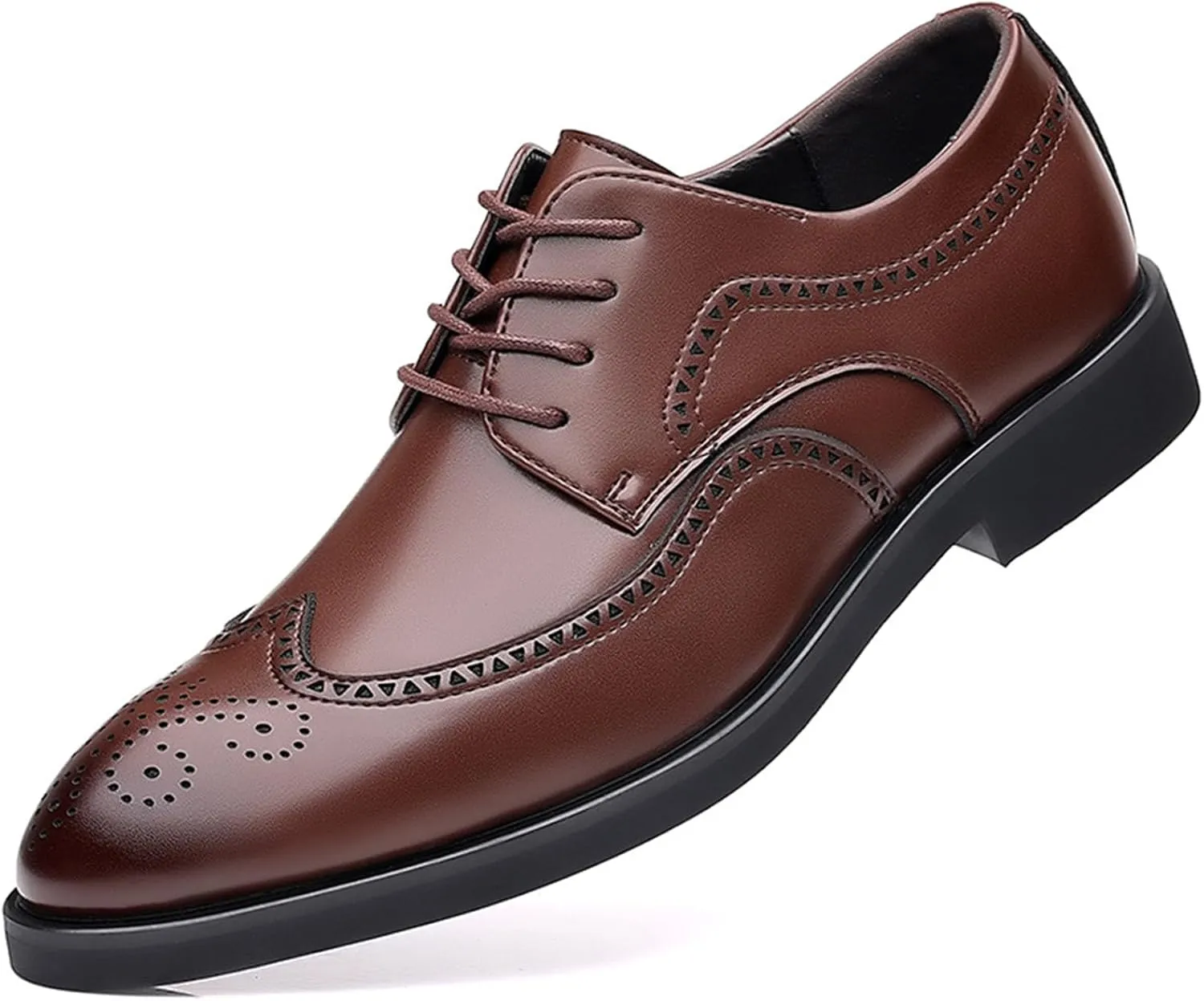 Men's Dress Shoes Lace-up Formal Business Shoes Brogues Derbys Comfortable Oxford Shoes