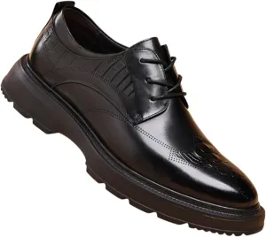 Men's Dress Shoes Leather Oxford Formal Business Wedding Derby Shoes Lace Up