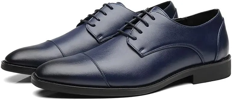 Mens Dress Shoes Men's Dress Shoes Leather Business Casual Shoes Men's Dress Office Shoes Men's Breathable Oxford Shoes(Brown,6.5)