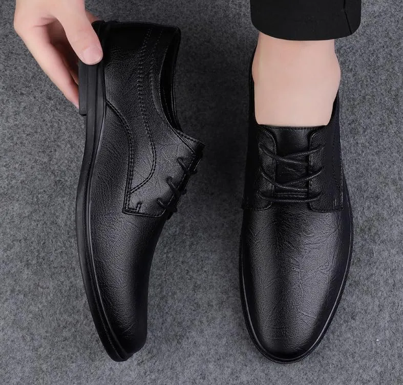 Men's Dress Shoes Pointed Toe Derby Shoes Classic Formal Business Mens Oxfords