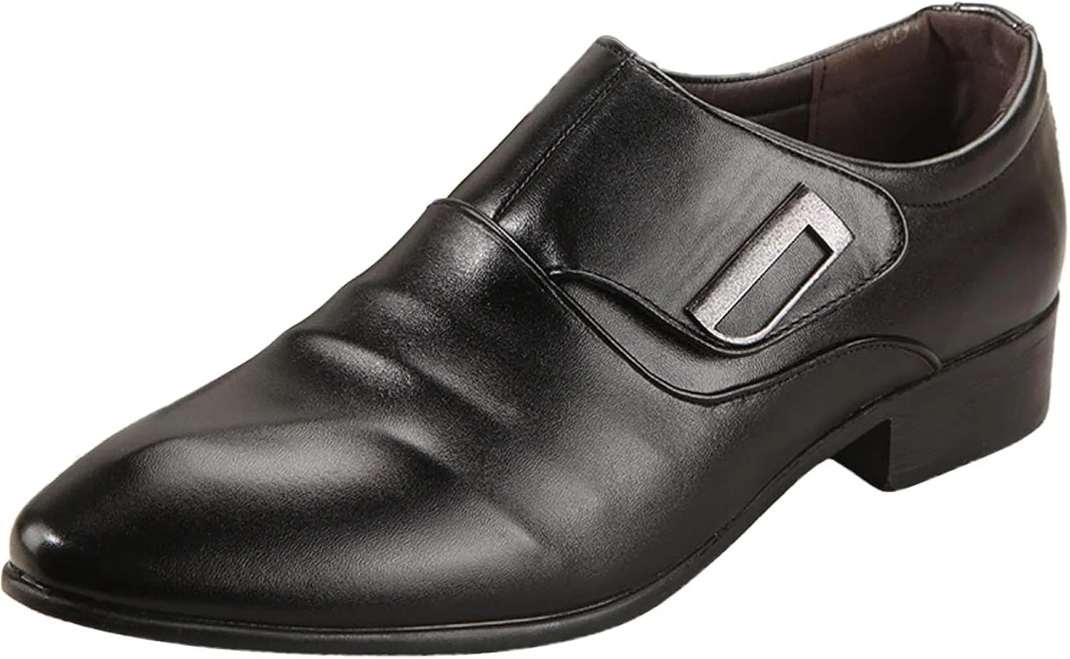 Men's Dress Shoes Slip On Summer Men's White Pointed Casual Leather Shoes Youth Hooded Fashion Shoes Breathable Single Shoes Formal Shoes Men 15