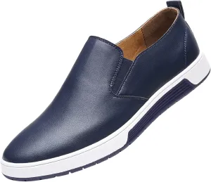 Men's Dress Shoes Wide Width Black Men's Leather Breathable Slip On Style Business Seasons Men's Business Casual Shoes