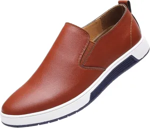 Men's Dress Shoes Wide Width Black Men's Leather Breathable Slip On Style Business Seasons Men's Business Casual Shoes