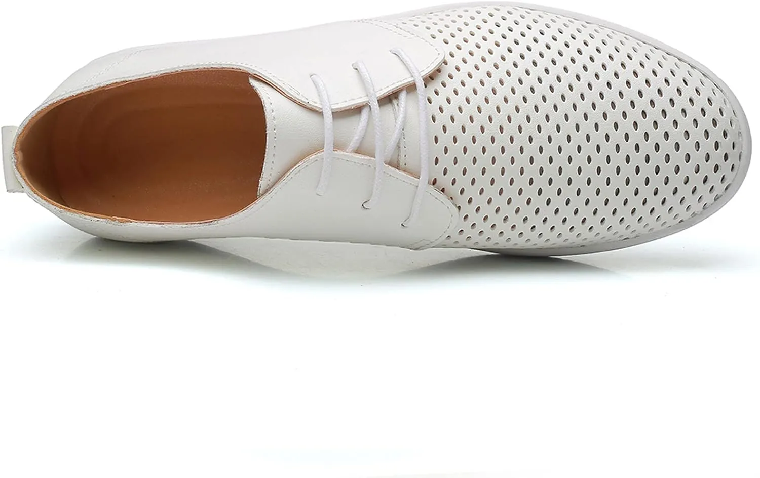 Men's Dress Shoes Wide Width Comfortable Leisure Shoes Men's Leather Breathable Summer Hollow Mens Slip On Dress Shoes