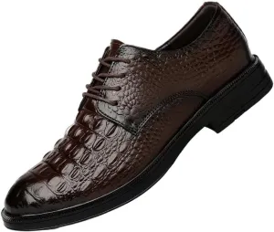 Men's Genuine Leather Dress Shoes – Classic Lace-Up Business Formal & Wedding Oxford Shoes