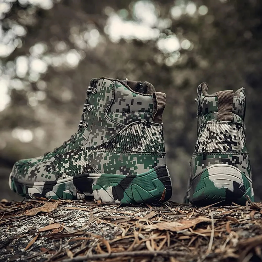 Men's Hiking Boots Outdoor Fashion Athletic Shoes Traveling Camping Training Waterproof High-Top Camouflage Boots