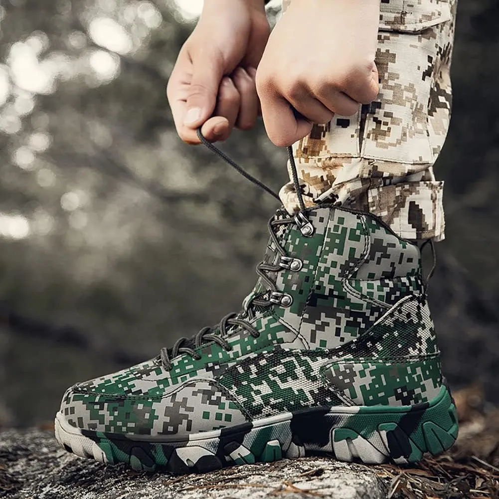 Men's Hiking Boots Outdoor Fashion Athletic Shoes Traveling Camping Training Waterproof High-Top Camouflage Boots