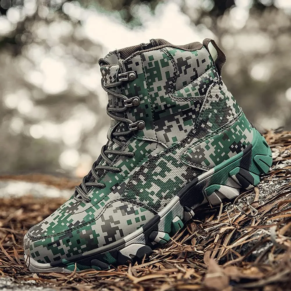 Men's Hiking Boots Outdoor Fashion Athletic Shoes Traveling Camping Training Waterproof High-Top Camouflage Boots