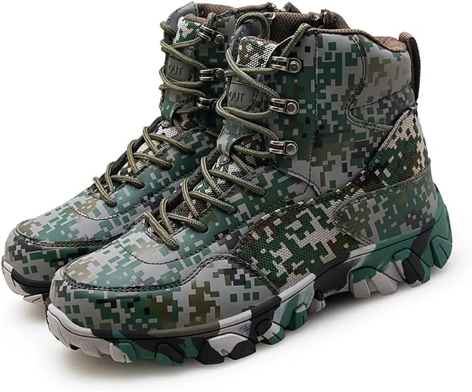 Men's Hiking Boots Outdoor Fashion Athletic Shoes Traveling Camping Training Waterproof High-Top Camouflage Boots