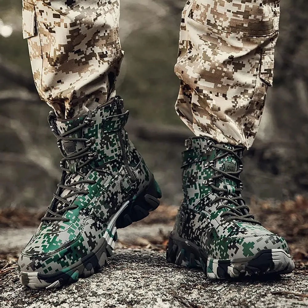 Men's Hiking Boots Outdoor Fashion Athletic Shoes Traveling Camping Training Waterproof High-Top Camouflage Boots