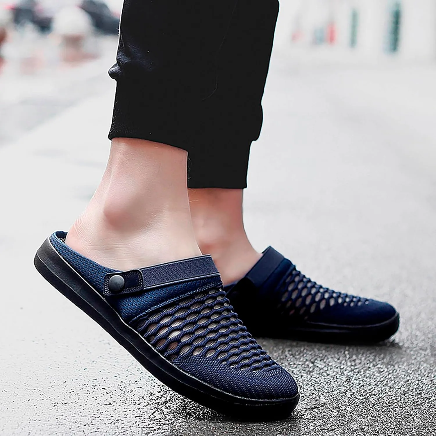 Men's Hollow Mesh Casual Sneakers Summer Sandals Breathable Shoes A Slip On Casual Men's Shoes Casual Slip on Size 13 Men's F