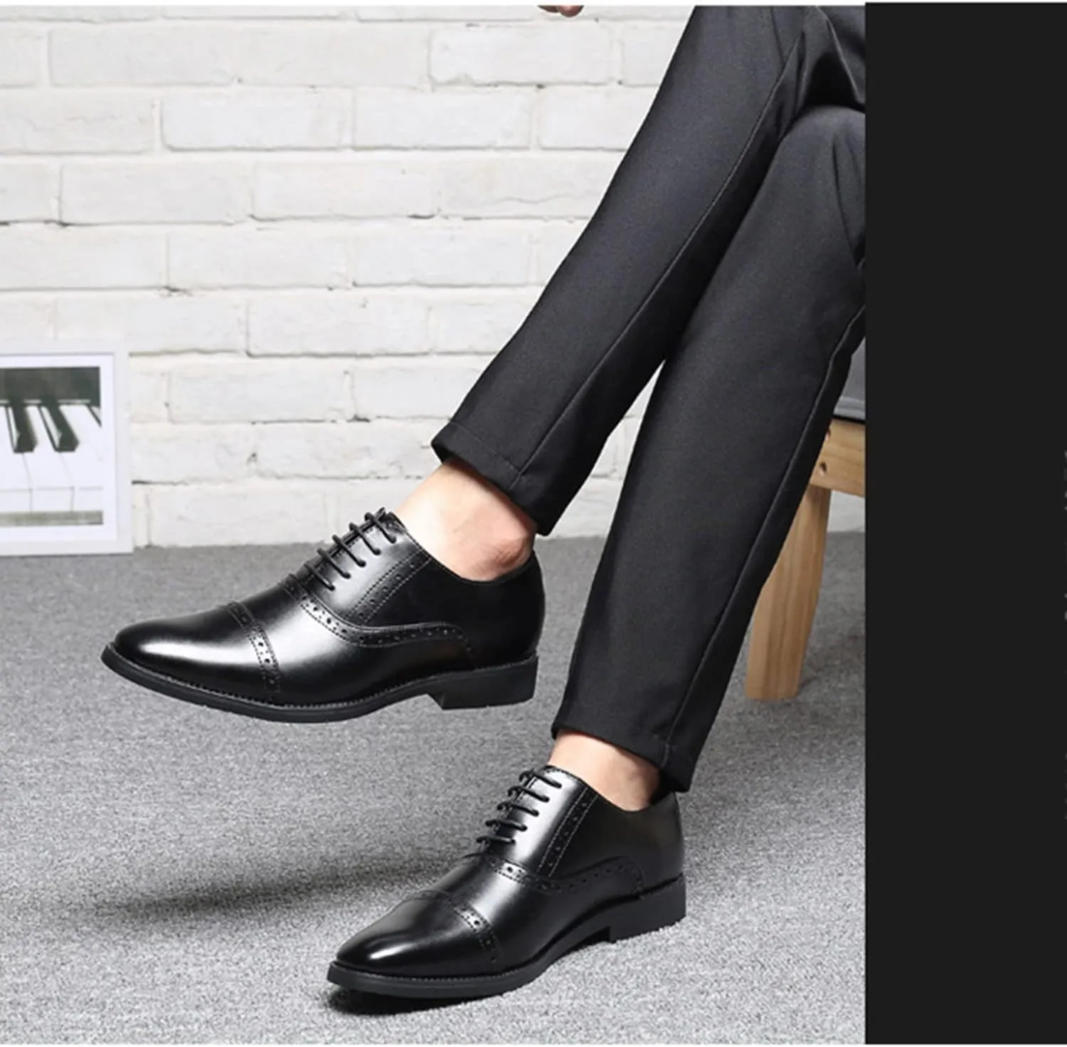 Men's Lace-Ups Classic Oxford Formal Business Dress Shoes Brogues Derbys Shoes for Men