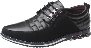 Men's Leather Dress Shoes Wide Width Fashion Style Men's Breathable Men's Dress Shoes Lace Up Oxford Business Casual