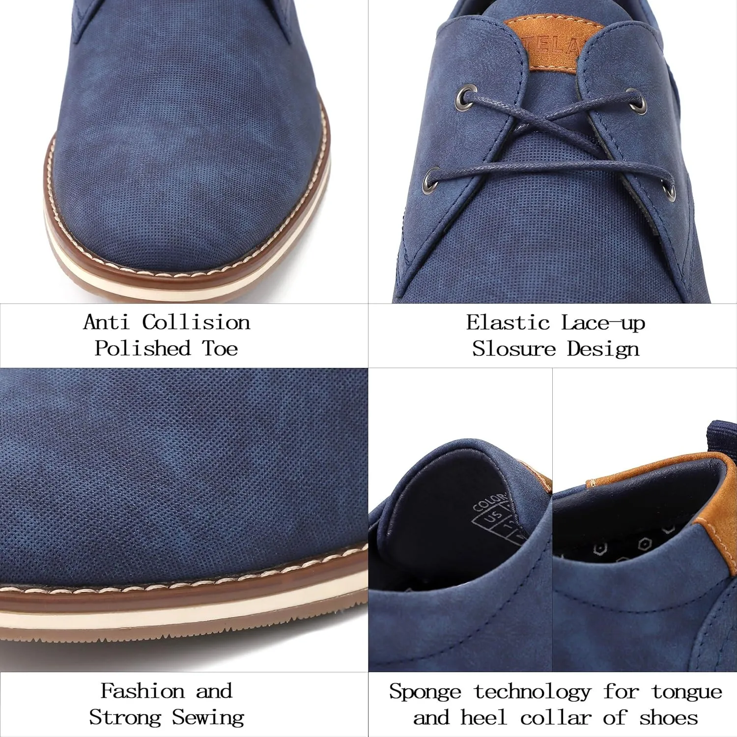 Men's Leather Lace-up Brogues for Business Casual and Formal Wear