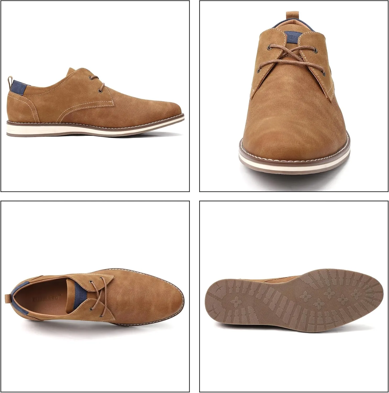 Men's Leather Lace-up Brogues for Business Casual and Formal Wear