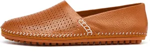 Men's Leather Loafers, Casual Flats, Lightweight Design, Hand-Stitched, Comfortable, Soft, Stylish, Suitable for Daily Travel, Driving, Going Out, Dating and Other Occasions wear All Seasons
