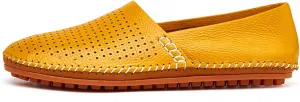 Men's Leather Loafers, Casual Flats, Lightweight Design, Hand-Stitched, Comfortable, Soft, Stylish, Suitable for Daily Travel, Driving, Going Out, Dating and Other Occasions wear All Seasons