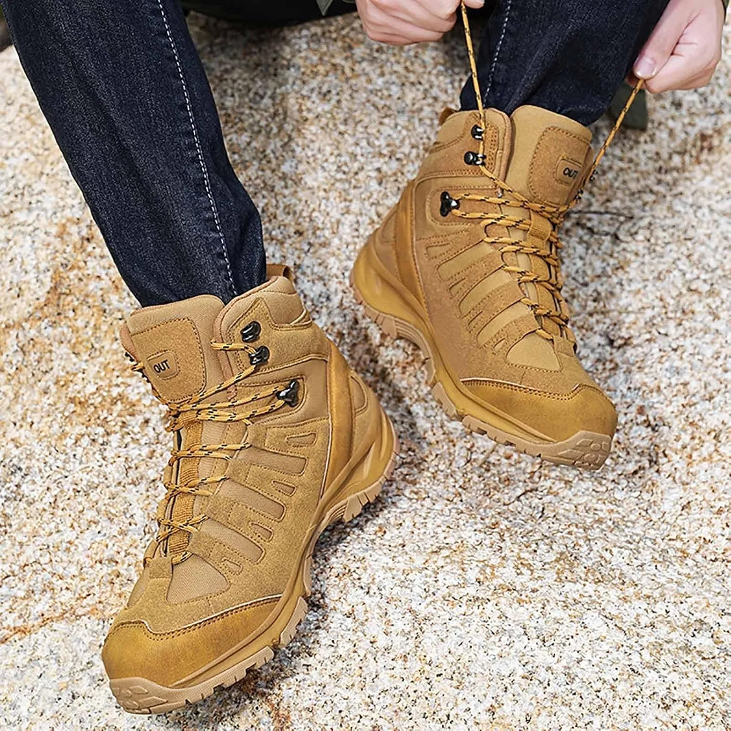 Men's Military Tactical Boots, Lightweight Military Boots Tactical Boots for Men Outdoor Boots Durable Boots Combat Boots Breathable Jungle Desert Boots