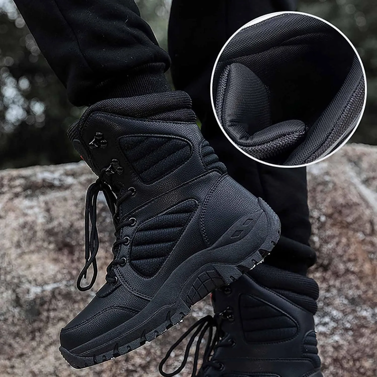 Men's Military Tactical Boots, Outdoor Army Hunting Jungle Hiking Boots Lightweight work boots for men Durable Security Work Boots Desert Boots