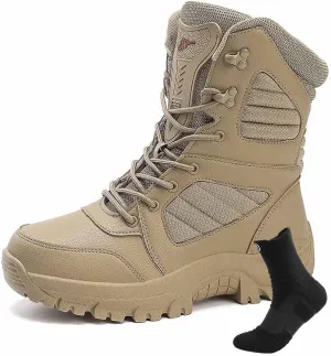 Men's Military Tactical Boots, Outdoor Army Hunting Jungle Hiking Boots Lightweight work boots for men Durable Security Work Boots Desert Boots