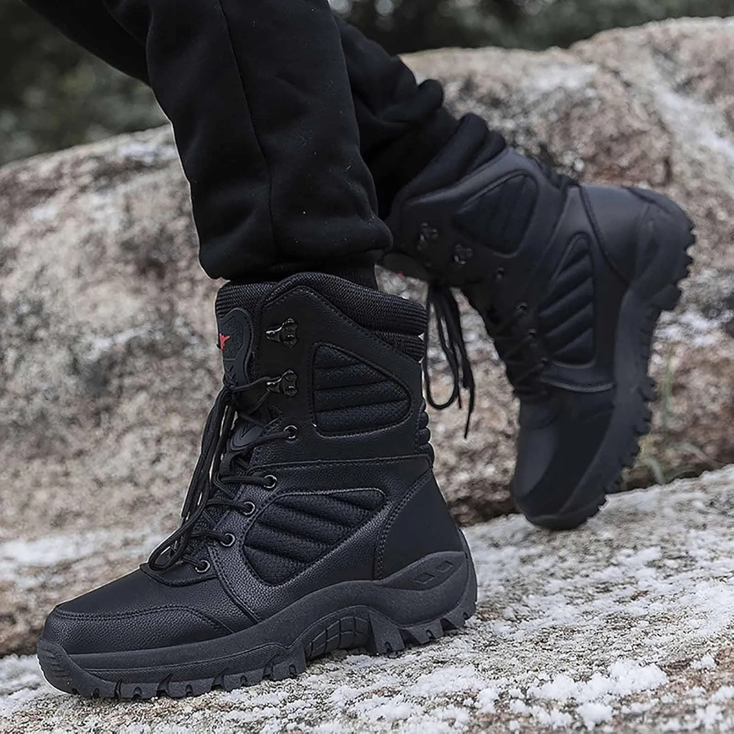 Men's Military Tactical Boots, Outdoor Army Hunting Jungle Hiking Boots Lightweight work boots for men Durable Security Work Boots Desert Boots