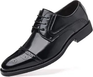 Men's Oxfords Formal Dress Shoes Fashion Wingtip Lace-up Classic Business Non-Slip Brogues Shoes for Men