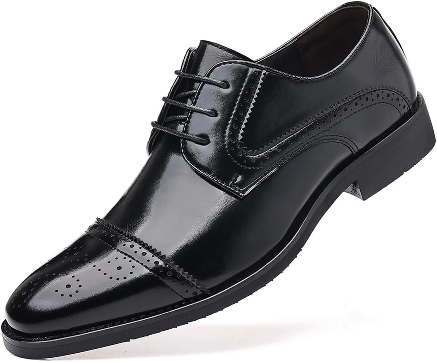 Men's Oxfords Formal Dress Shoes Fashion Wingtip Lace-up Classic Business Non-Slip Brogues Shoes for Men