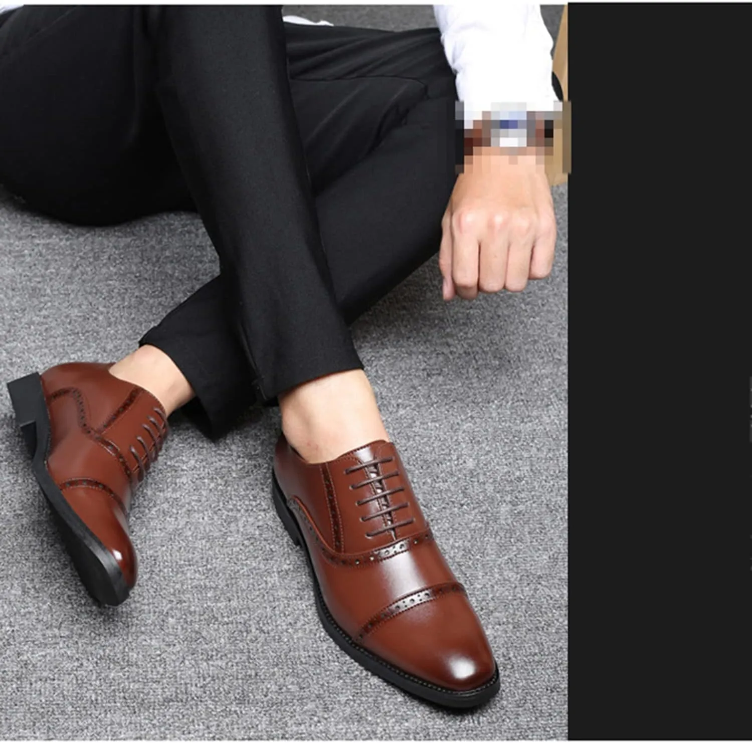 Mens Shoes Classic Oxfords Formal Dress Business Brogues Derby Lace Up Shoes for Men