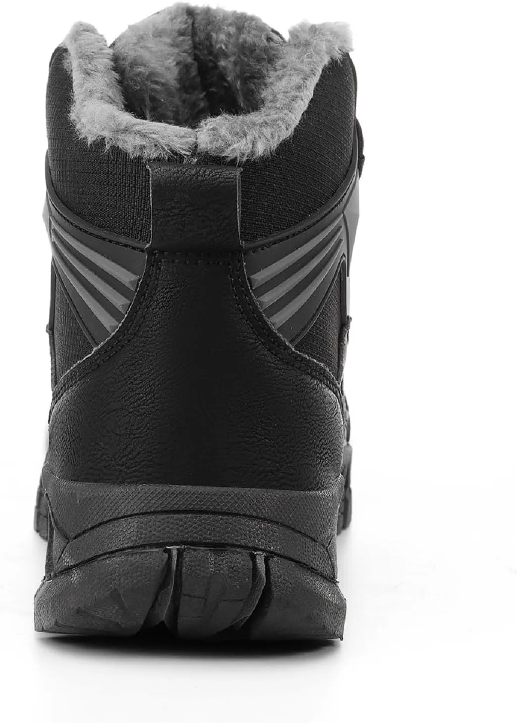 Mens Snow Boots Winter Warm Wool Lining Outdoor Anti Slip Lace up Waterproof Fashion Hiking Boots