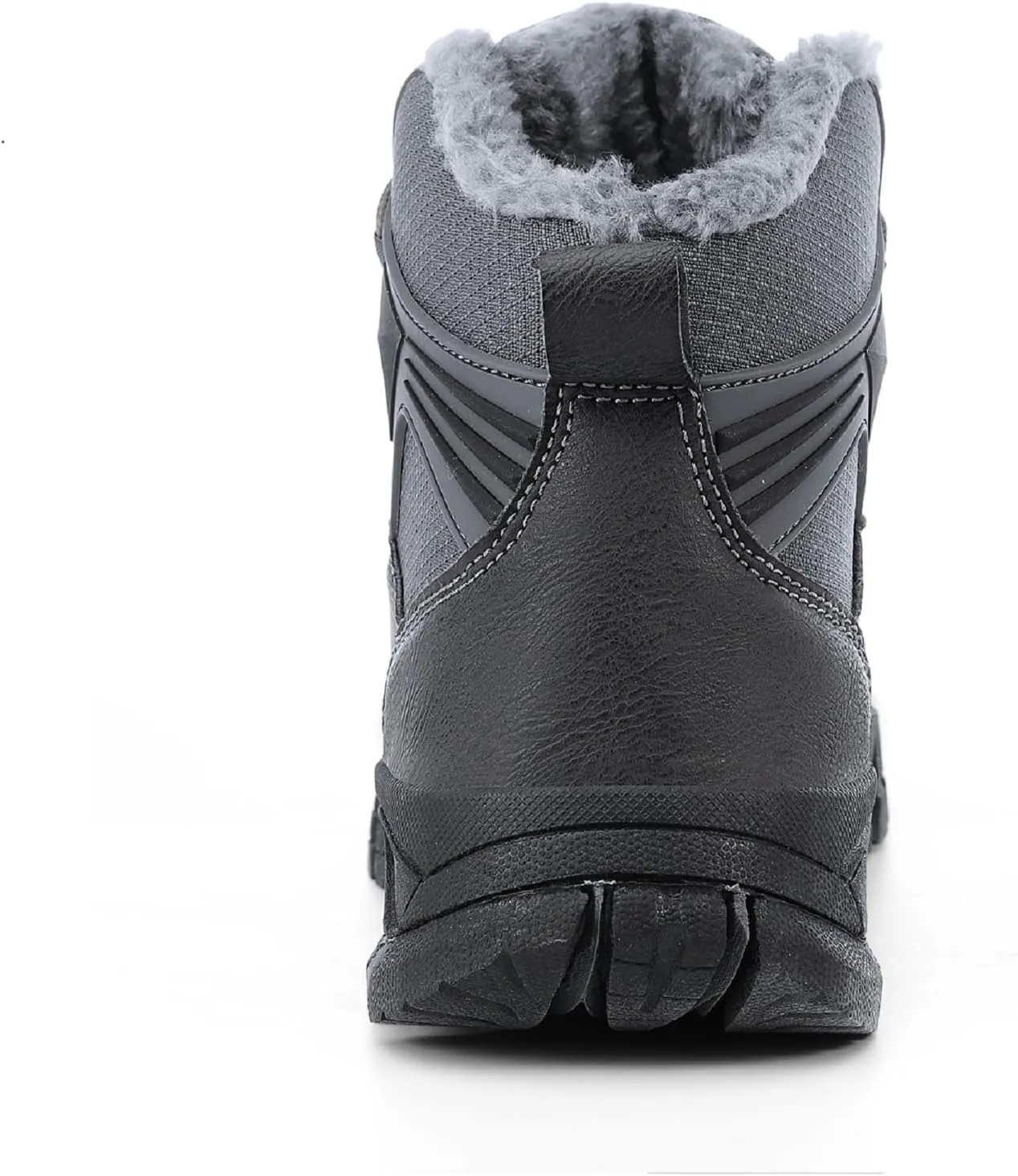 Mens Snow Boots Winter Warm Wool Lining Outdoor Anti Slip Lace up Waterproof Fashion Hiking Boots
