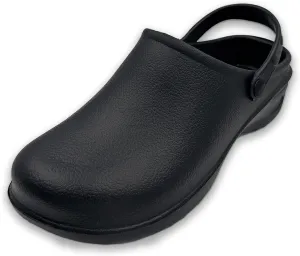 Men's Solid Slingback Black Garden Clogs