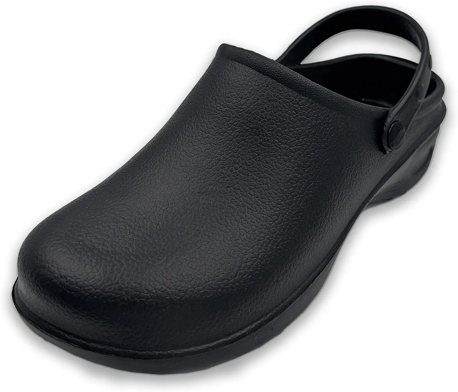 Men's Solid Slingback Black Garden Clogs