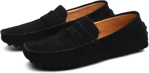 Men's Suede Dress Loafers Slip On Casual Shoes Lightweight Soft Penny Loafers Walking Shoe Driving Boat Shoes for Men